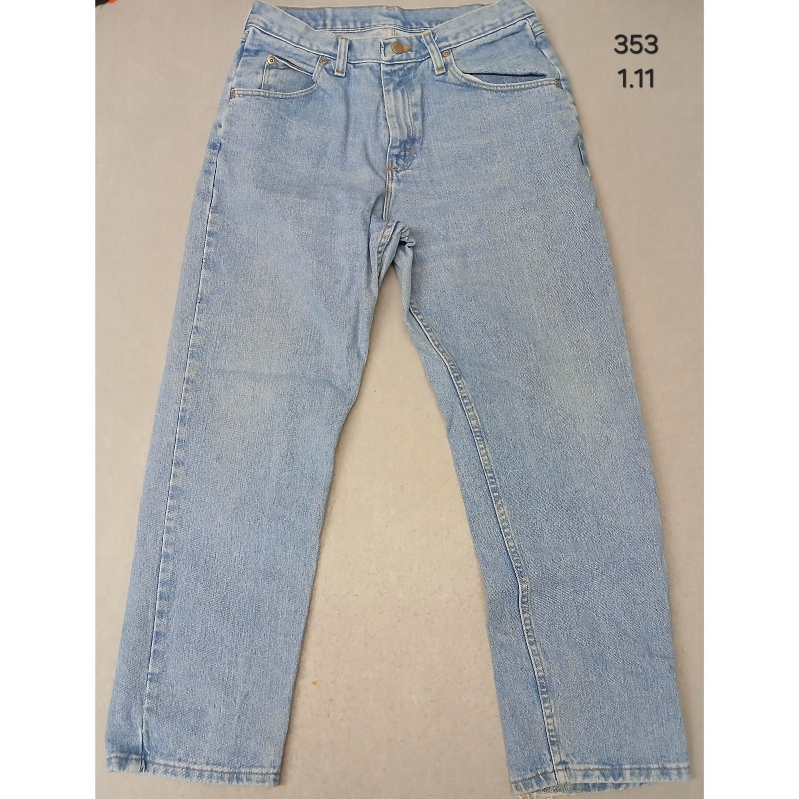 Wrangler Wrangler (32x30) Men's Straight Leg Blue Denim Jeans Size US 32 / EU 48 - 1 Thumbnail