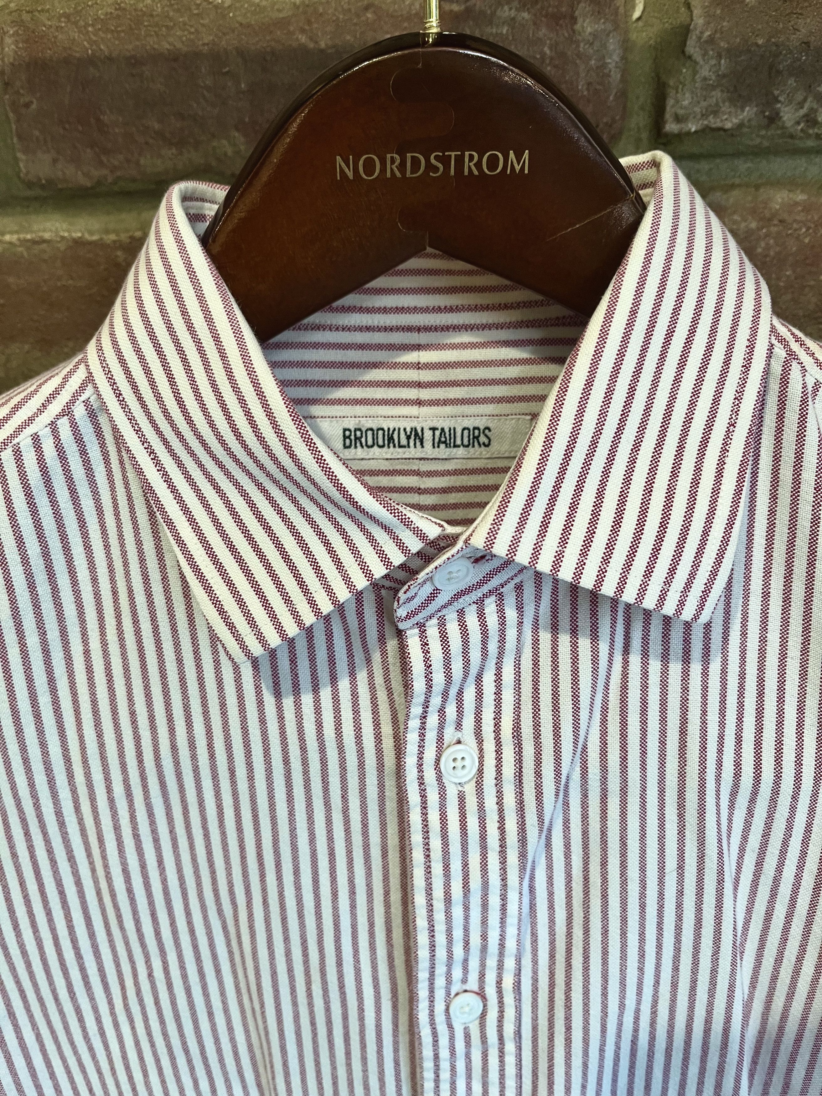 Brooklyn Tailors Brooklyn Tailors 100% Cotton Slim Pinstripe Shirt Size US M / EU 48-50 / 2 - 3 Thumbnail