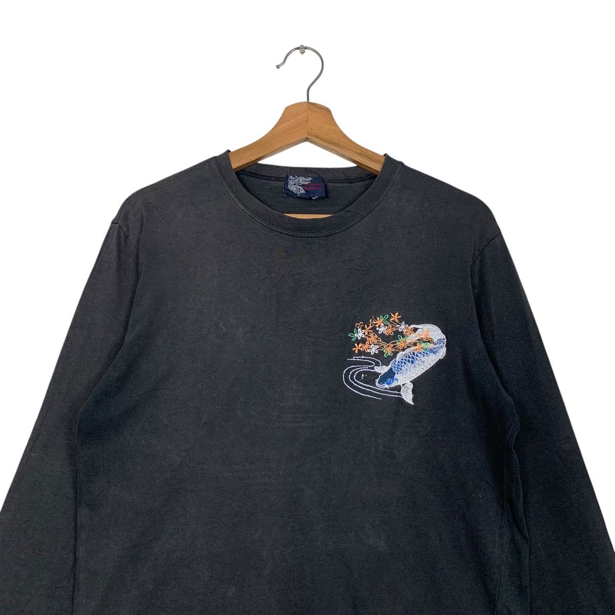 Japan Rags Vintage Japanese Traditional Sakura Koi Fish Tees #2865-C129 Size US M / EU 48-50 / 2 - 4 Thumbnail