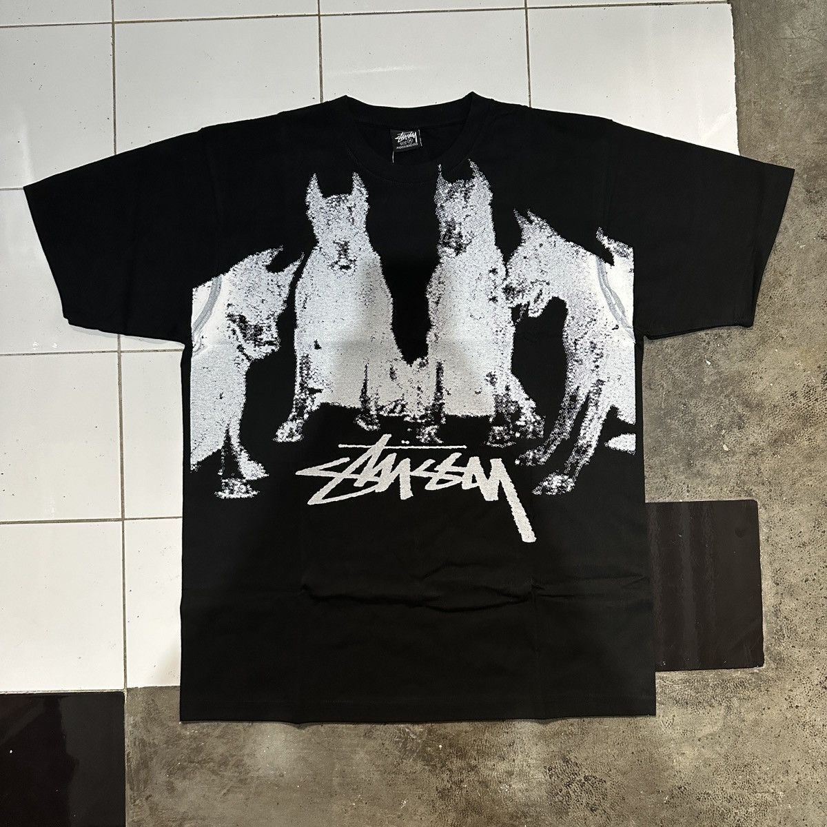 Streetwear × Stussy STUSSY DOBERMANS TEE-BLACK | Grailed