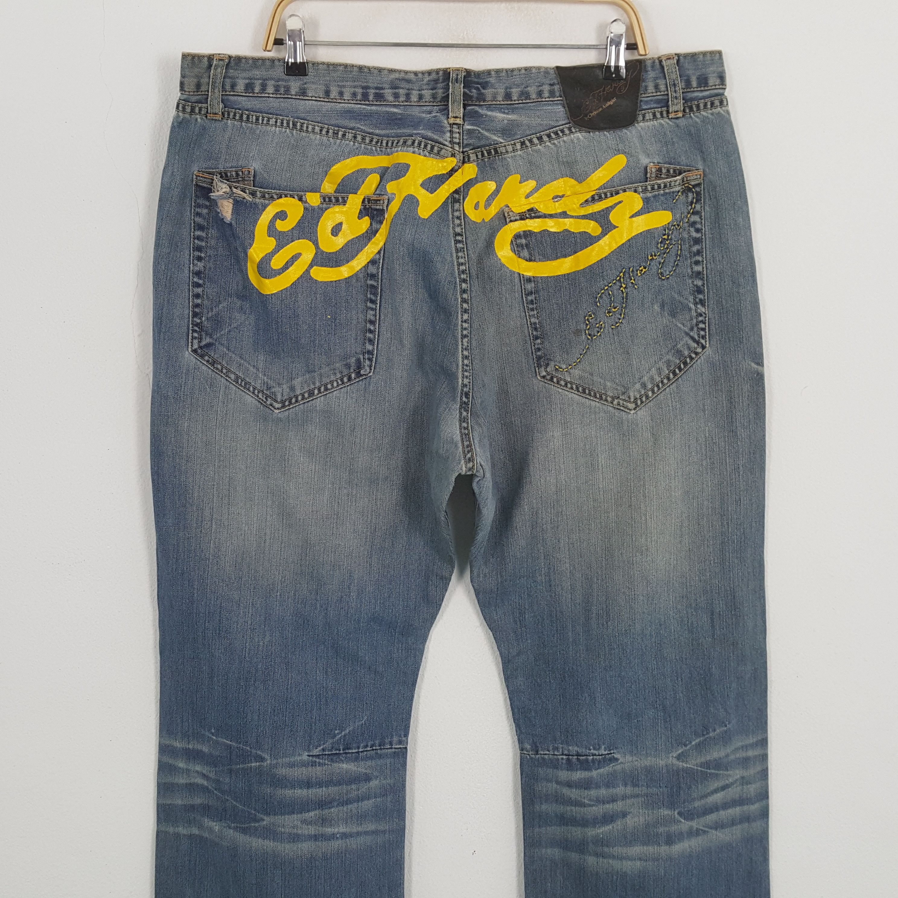 Christian Audigier × Ed Hardy × Vintage Vintage ED-HARDY by CHRISTIAN AUDIGIER Designer Brand Jeans Size US 41 - 2 Thumbnail