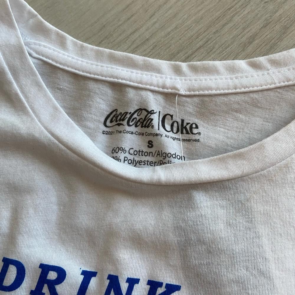 Designer Coke White Short Sleeve Logo Shirt Size S / US 4 / IT 40 - 3 Thumbnail
