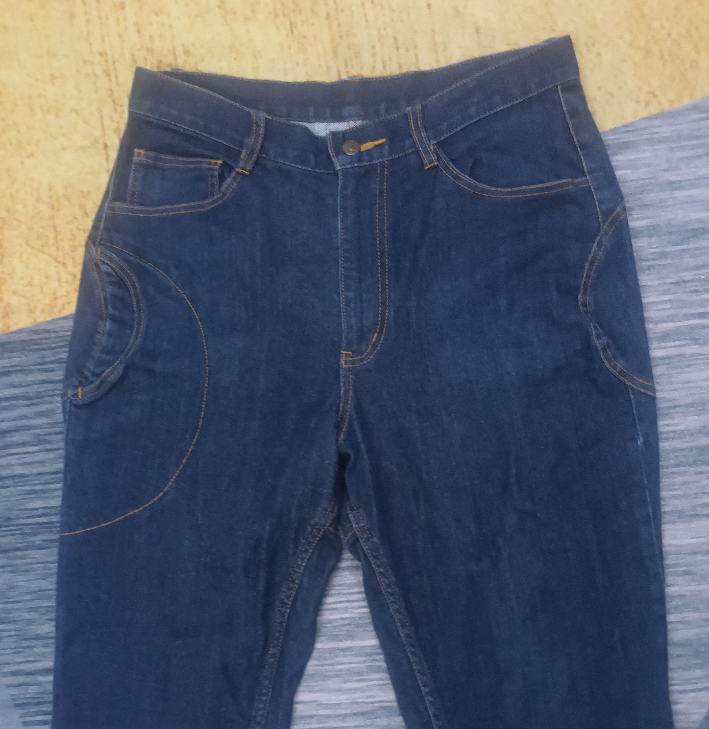 Issey Miyake 🔥 TSUMORI CHISATO RARE DESIGN DENIM PANTS 🔥 Size US 32 / EU 48 - 6 Thumbnail