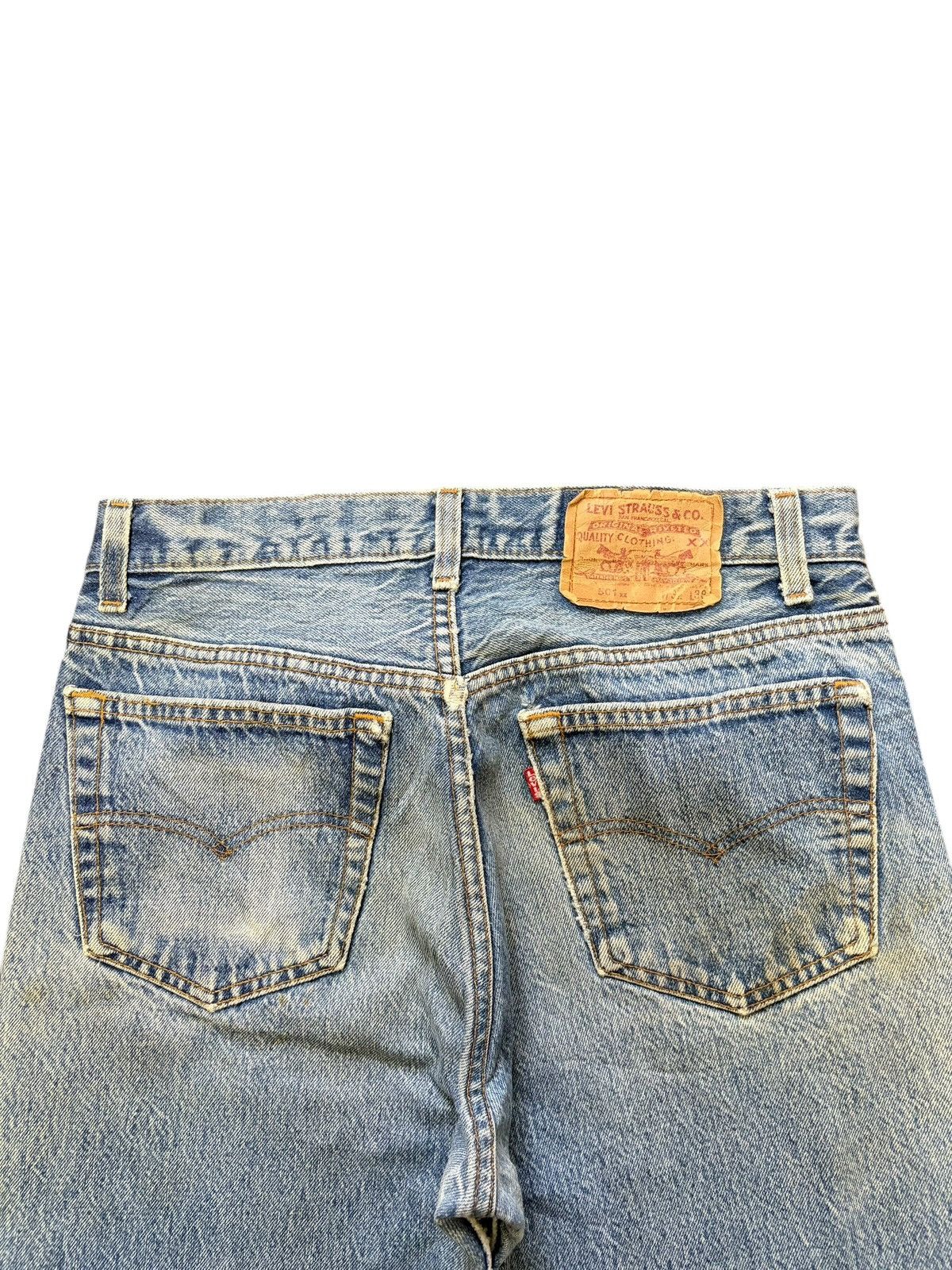 Levi's Vintage 90s Levis 501xx Mud Wash Distress Jean Shorts Size US 29 - 4 Thumbnail