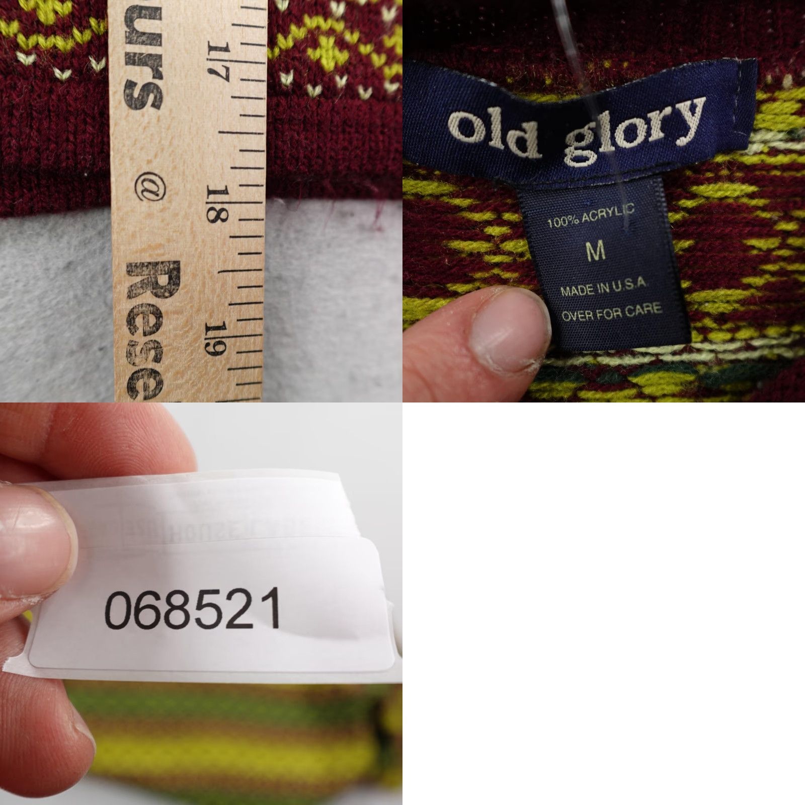 Vintage VINTAGE Old Glory Sweater Women's M Fair Isle Cropped Roll Neck Pullover Size M / US 6-8 / IT 42-44 - 8 Thumbnail