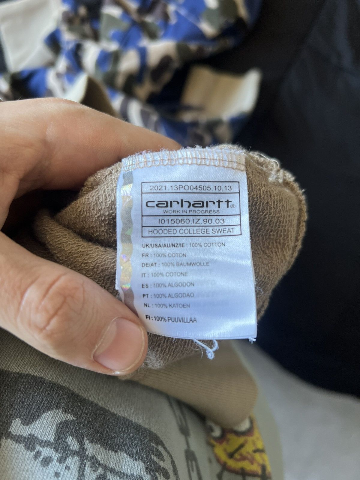 Carhartt × Carhartt Wip Carhartt Work In Progress Blue Camo College Sweatshirt Size US M / EU 48-50 / 2 - 9 Thumbnail