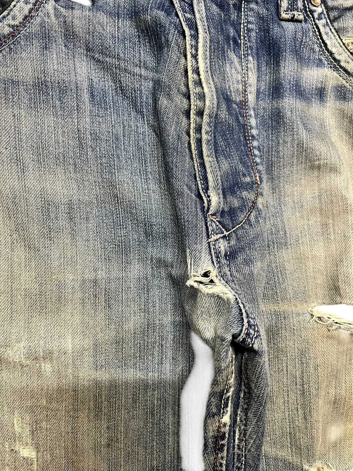 Diesel Vintage Diesel Arker F.P.Baggy Mudwash Ripped Denim Size US 35 - 3 Thumbnail