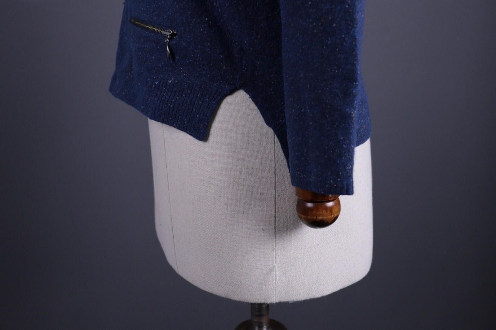 Designer Toast Rare Blue Merino Wool Silk Knit Sweater Size XS Size XS / US 0-2 / IT 36-38 - 7 Thumbnail