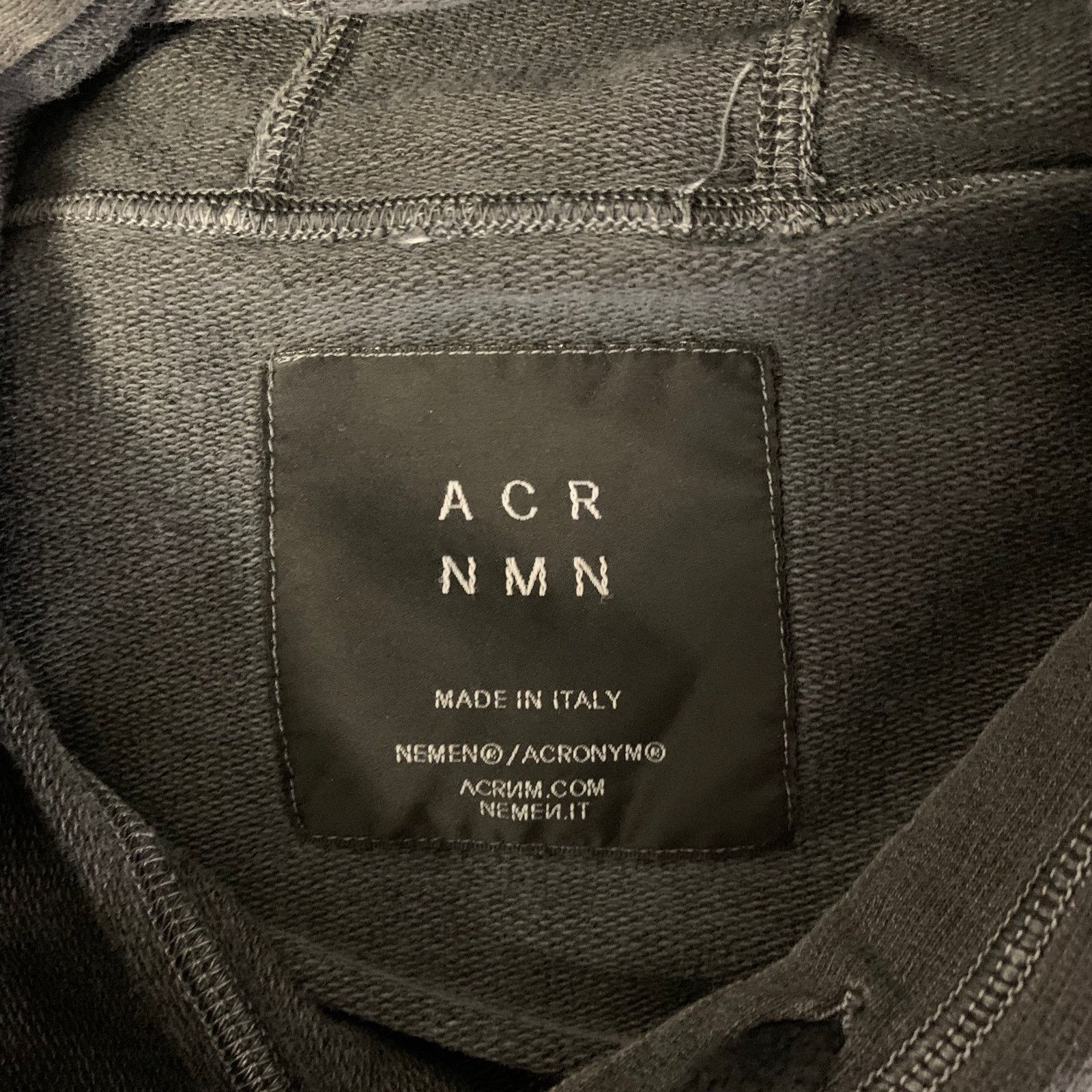 Acronym ACRONYM Size XL Grey Wash Cotton Hooded Sweatshirt Size US XL / EU 56 / 4 - 5 Thumbnail