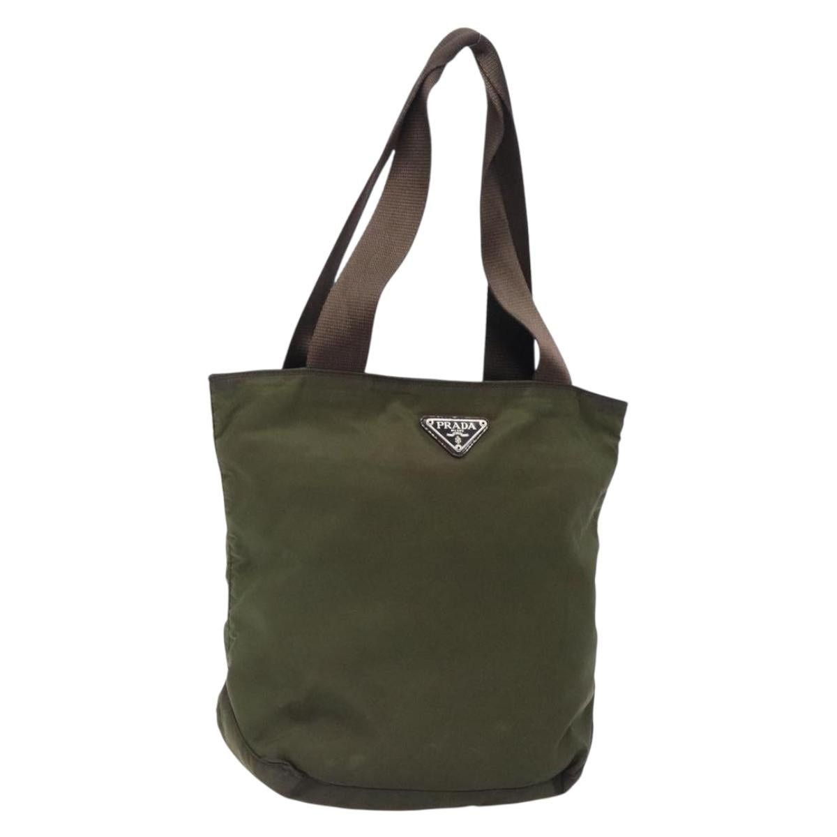 Prada PRADA Tote Bag Nylon Khaki Silver Size ONE SIZE - 1 Thumbnail