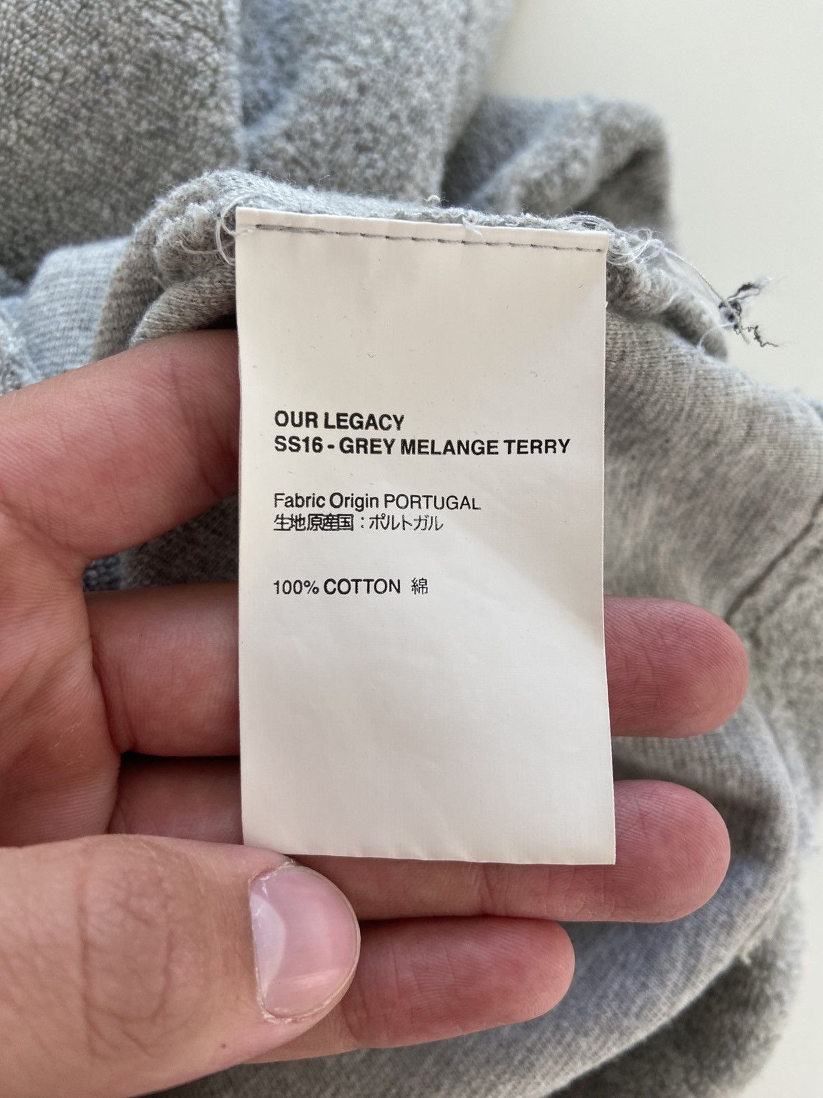 Our Legacy Our Legacy SS16 Terry Long Sleeve – Grey Melange Size US S / EU 44-46 / 1 - 4 Thumbnail