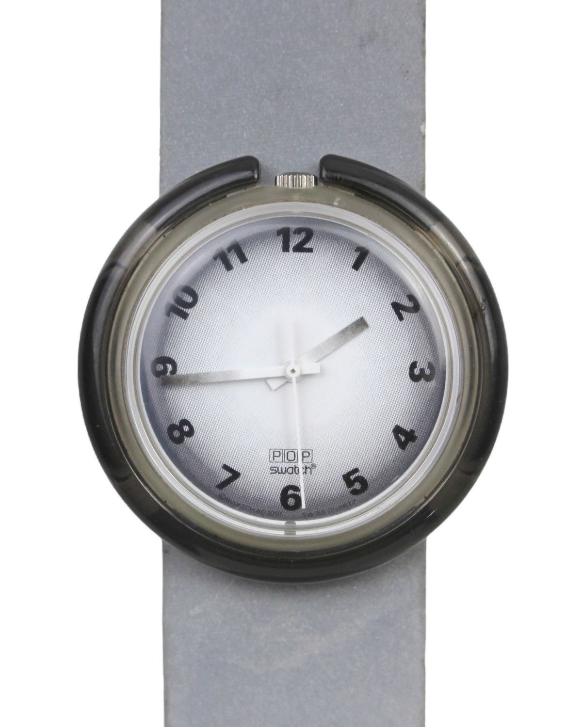 Vintage 1995 SWATCH POP SWISS QUARTZ GREY REFLECTIVE STRAP WATCH Size ONE SIZE - 1 Thumbnail