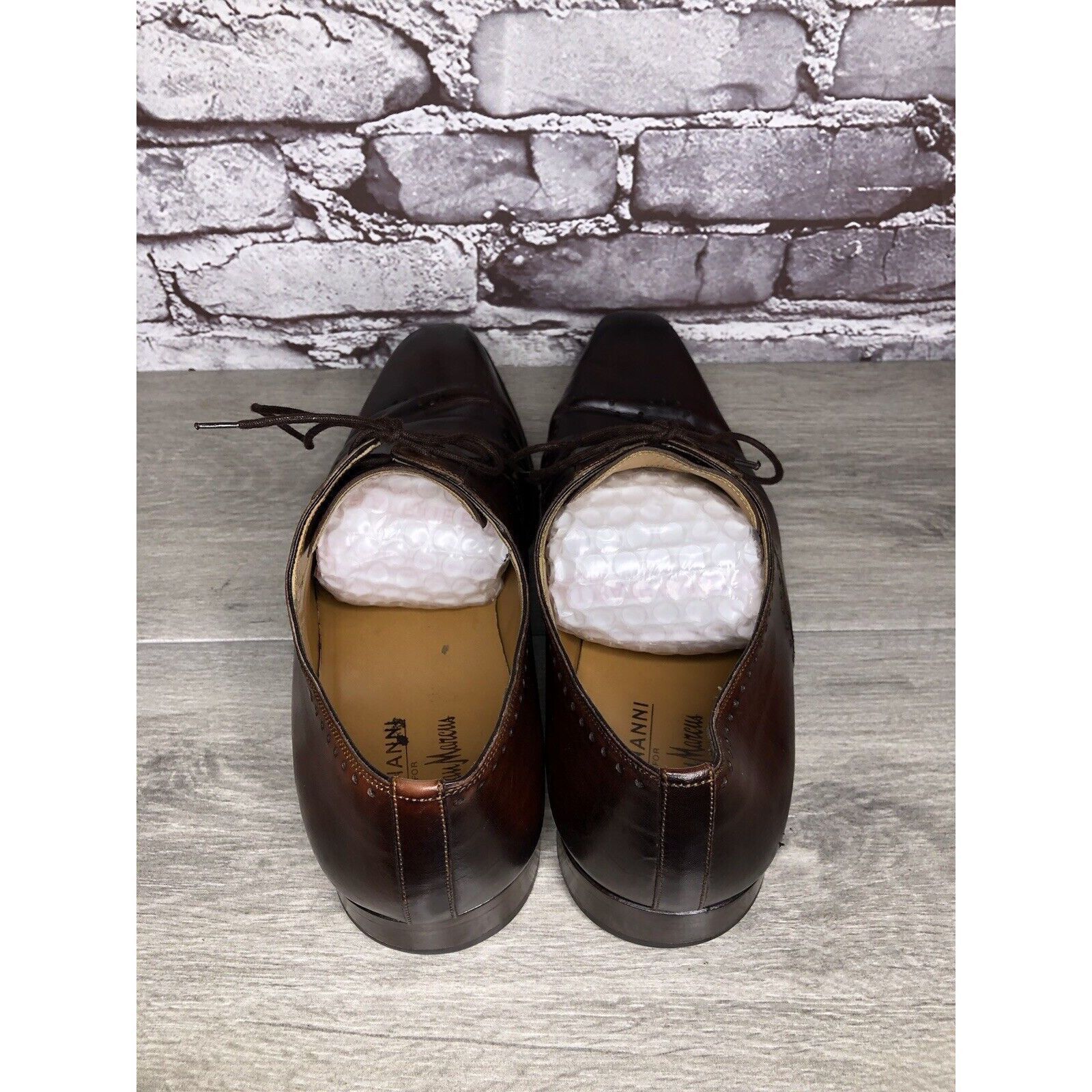 Magnanni Magnanni Neiman Marcus Burnished Brown Leather Wingtip Dress Size US 10 / EU 43 - 5 Thumbnail