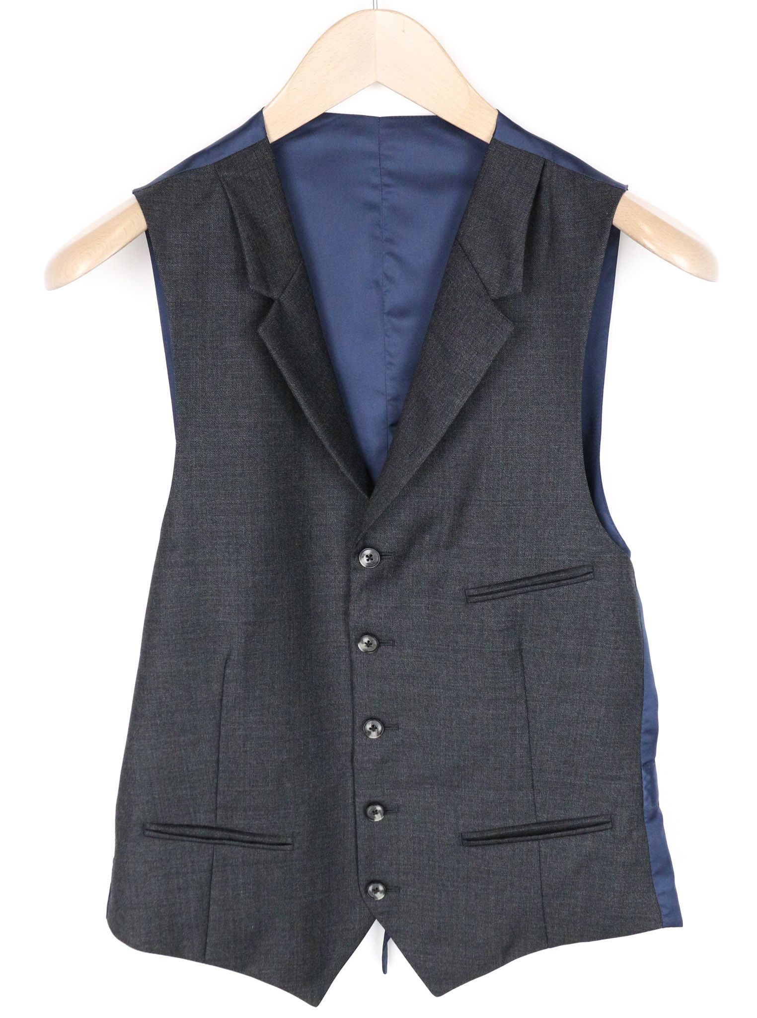 Suitsupply LAZIO UK36R Wool Super 110s Slim Grey 3 Piece Suit 73308 Size 36R - 3 Thumbnail