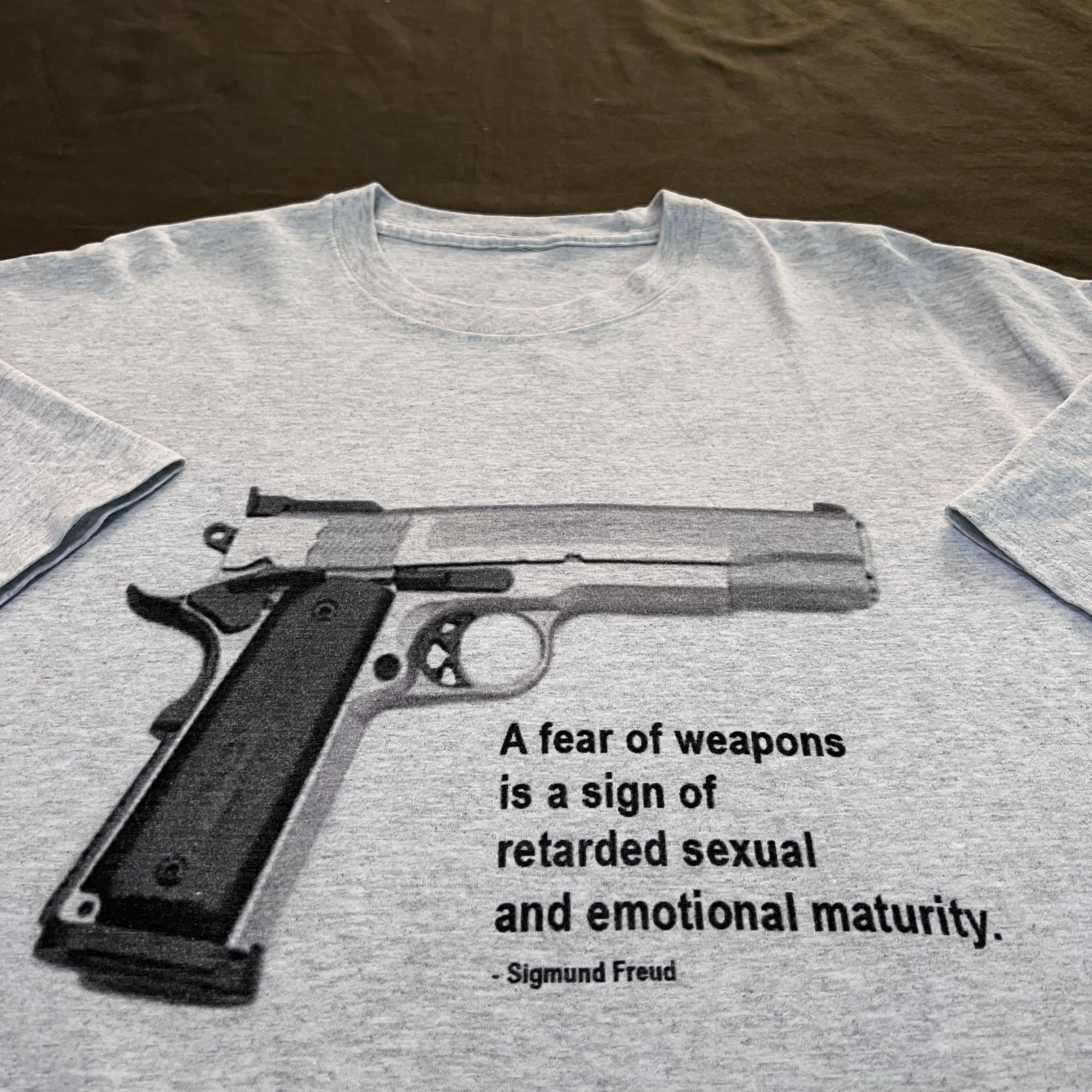 Vintage Vintage Y2K Sigmund Freud Quote Promo Tee 2XL Gun Size US XXL / EU 58 / 5 - 1 Thumbnail