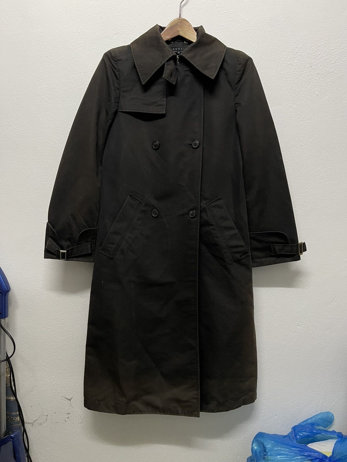 Gucci 90s GUCCI LONG TRENCH BELT LONG JACKET RARE Size US S / EU 44-46 / 1 - 2 Thumbnail