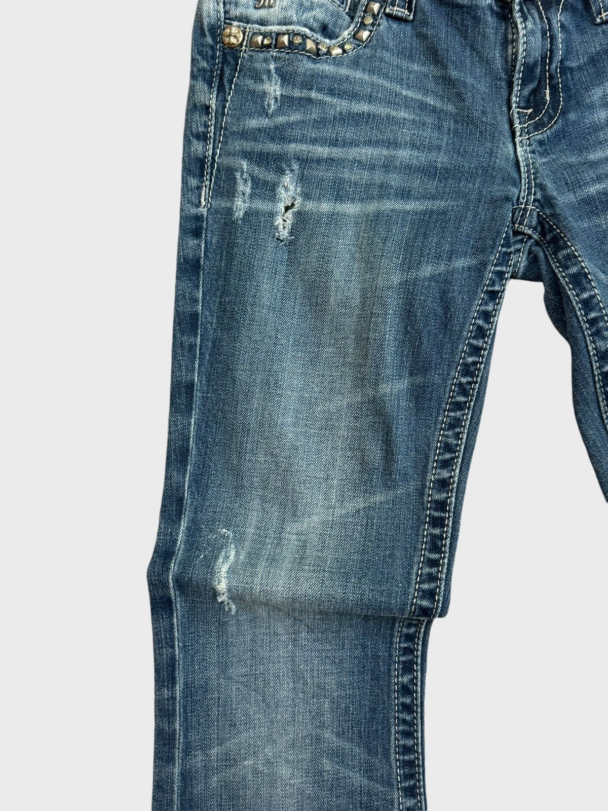 Hysteric Glamour × Le Grande Bleu (L.G.B.) FLARE MISS ME DISTRESSED STUDDED CROSS DESIGN LOW RISE DENIM Size US 29 - 7 Thumbnail