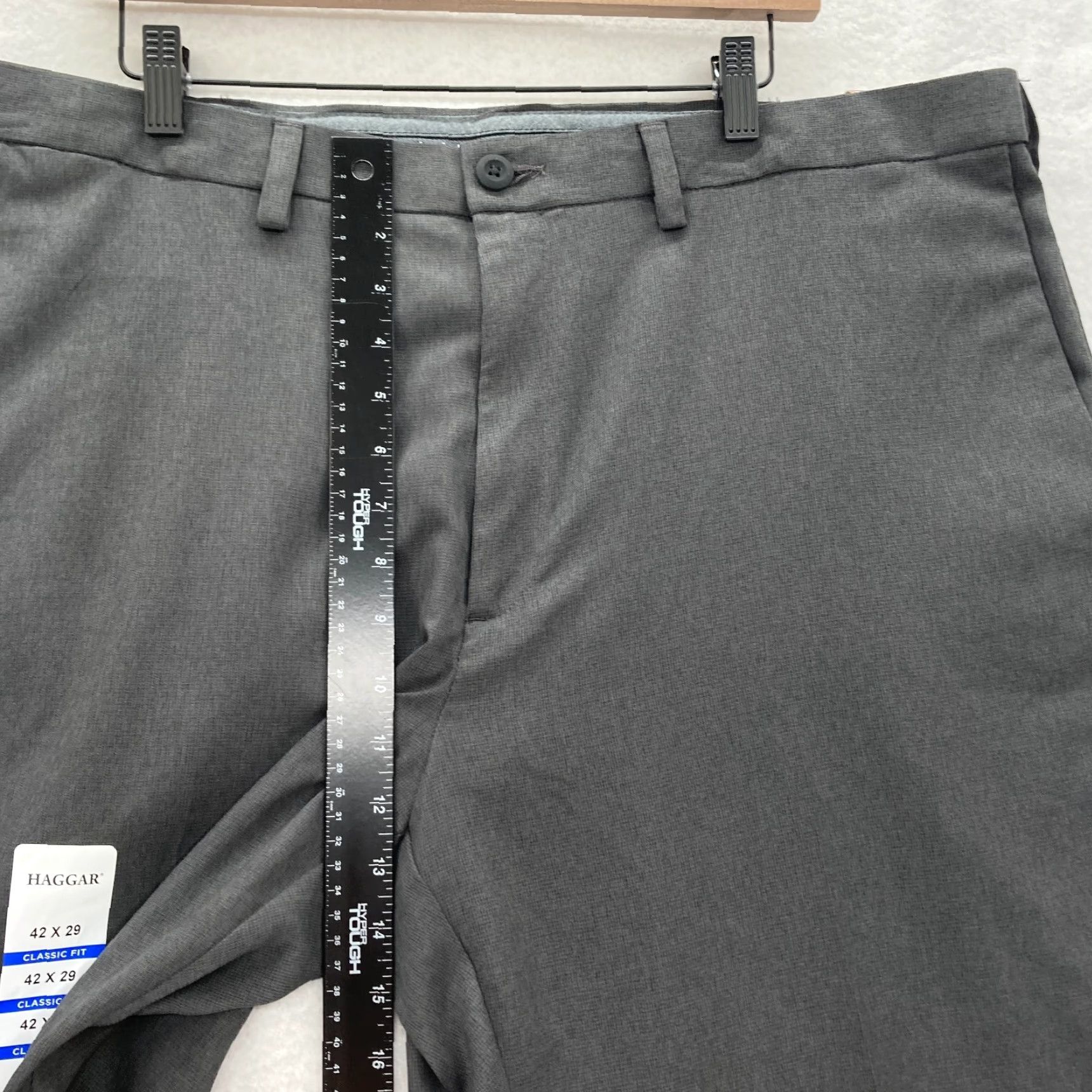 Haggar Haggar Cool Right Dress Pants Women's 42x29 Classic Fit Black Performance Flex Pants Size 28" / US 6 / IT 42 - 6 Thumbnail