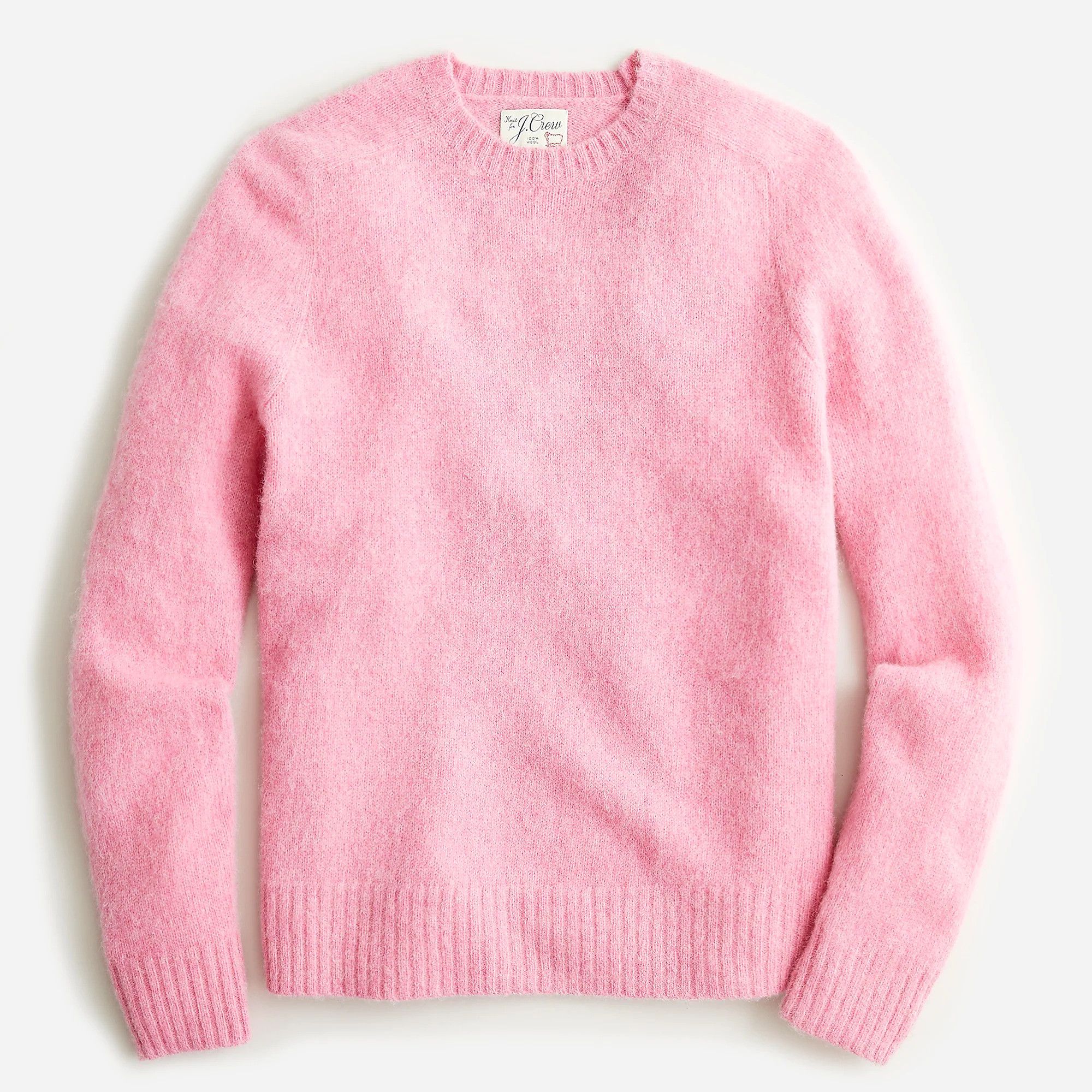 J.Crew J. CREW Men's Brushed Wool Crewneck Sweater Heather Rose Size US S / EU 44-46 / 1 - 1 Preview