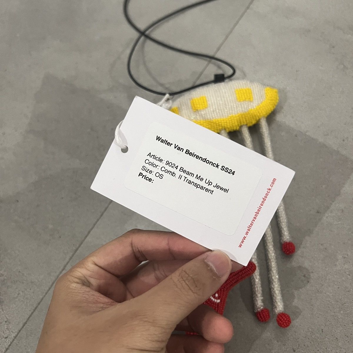 Walter Van Beirendonck SS24 Walter Van Beirendonck Beam Me Up Transparent Necklace Size ONE SIZE - 2 Thumbnail