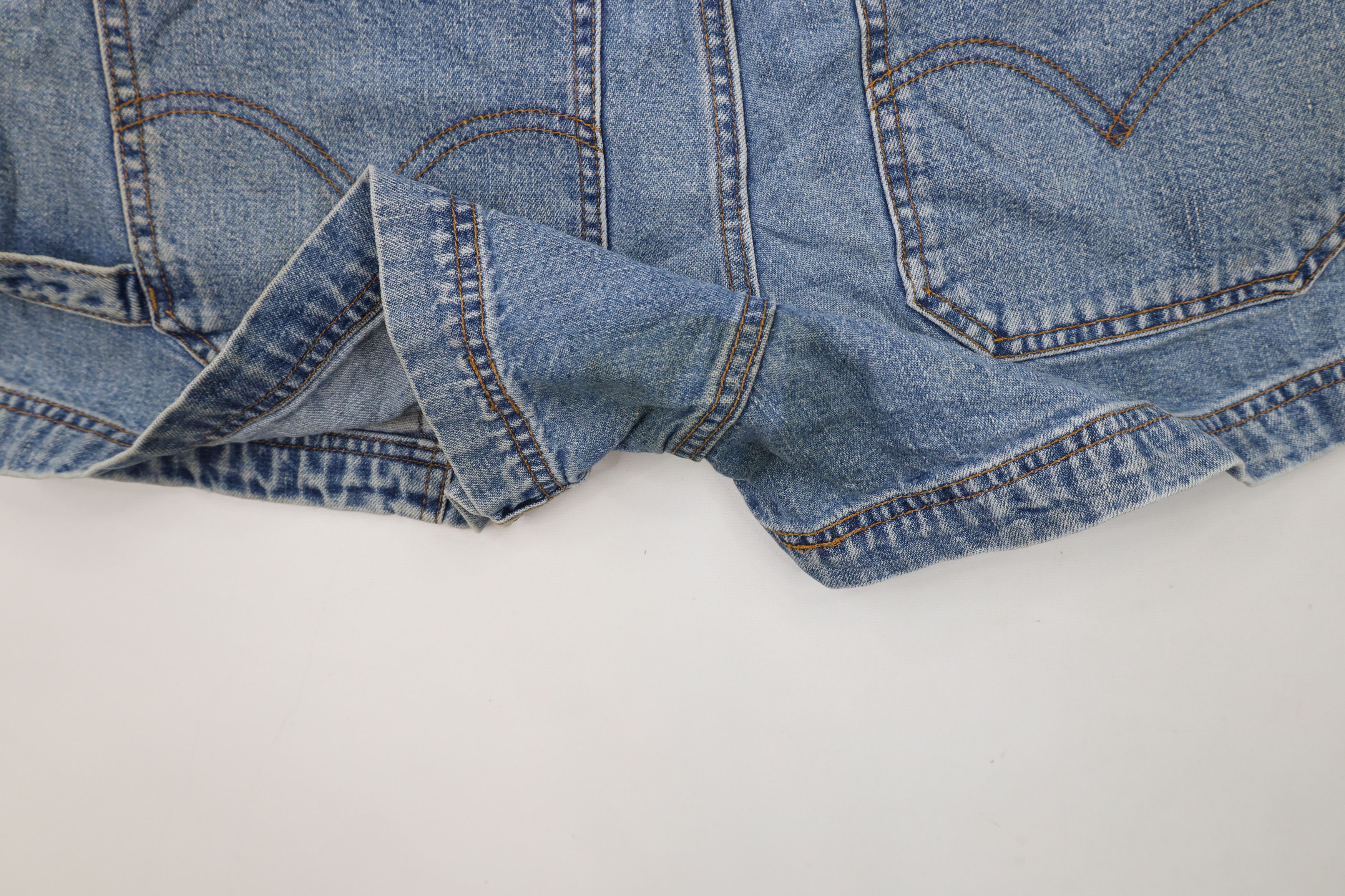 Levi's × Vintage Vintage 90s Levis Big Pocket Dungaree Denim Jean Shorts Size 32" / US 10 / IT 46 - 9 Thumbnail