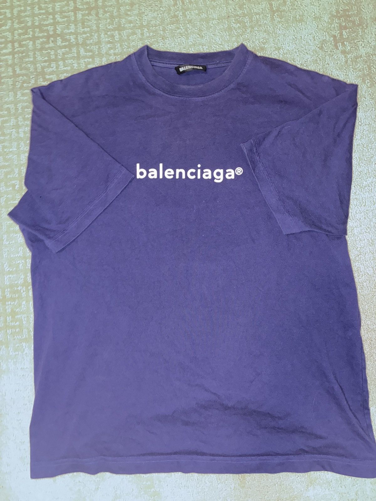 Balenciaga BALENCIAGA COPYRIGHT T SHIRT (purple) *RARE* Size US M / EU 48-50 / 2 - 1 Thumbnail