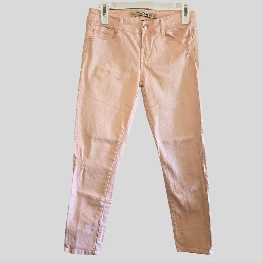 Zara Zara Trafaluc Pink Slim Fit Jeans Women’s Size 4 Core Denim Size 27" / US 4 / IT 40 - 1 Thumbnail
