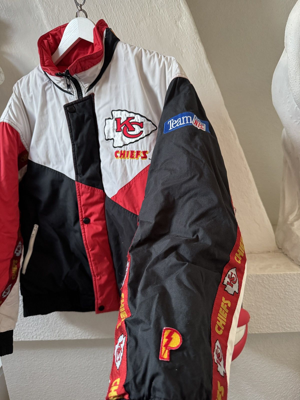 Pro Player 90s Kansas City Chiefs Puffer Jacket by Pro Player Size S Size US S / EU 44-46 / 1 - 3 Thumbnail