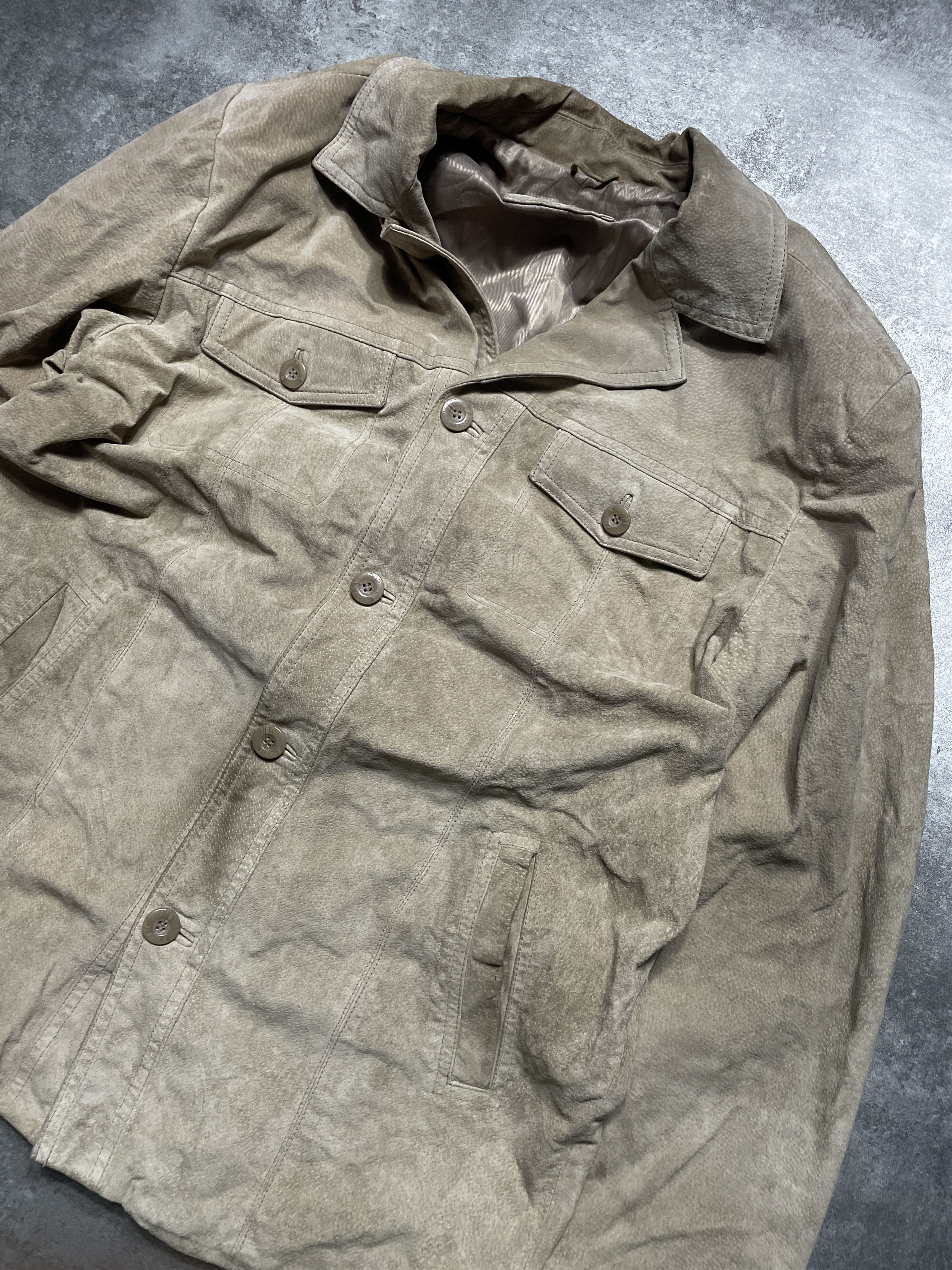 Genuine Leather ❗️RARE❗️Vintage 90s Real Genuine Leather Jacket Solid Size US XL / EU 56 / 4 - 3 Thumbnail