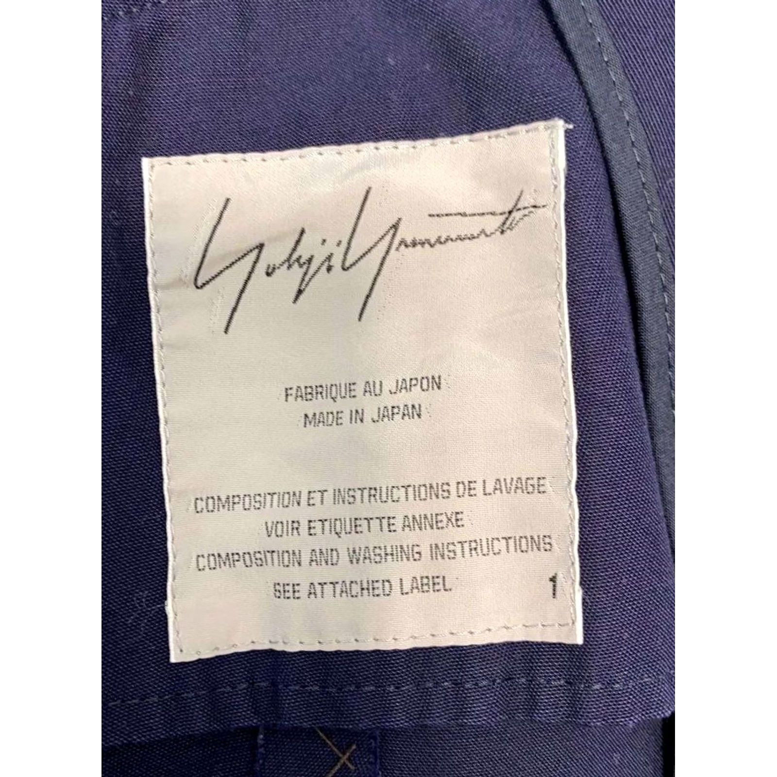 Yohji Yamamoto Yohji Yamamoto Casual Jacket Blazer Men Cotton Navy Size S Regular Shirt Used Size 36R - 3 Thumbnail