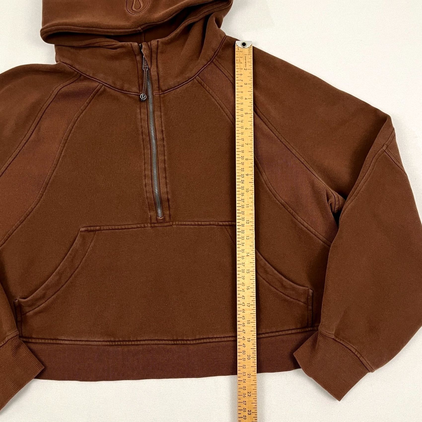 Lululemon Lululemon Scuba Oversized 1/2 Zip Hoodie Womens XL Brown Kangaroo" Size XL / US 12-14 / IT 48-50 - 5 Thumbnail