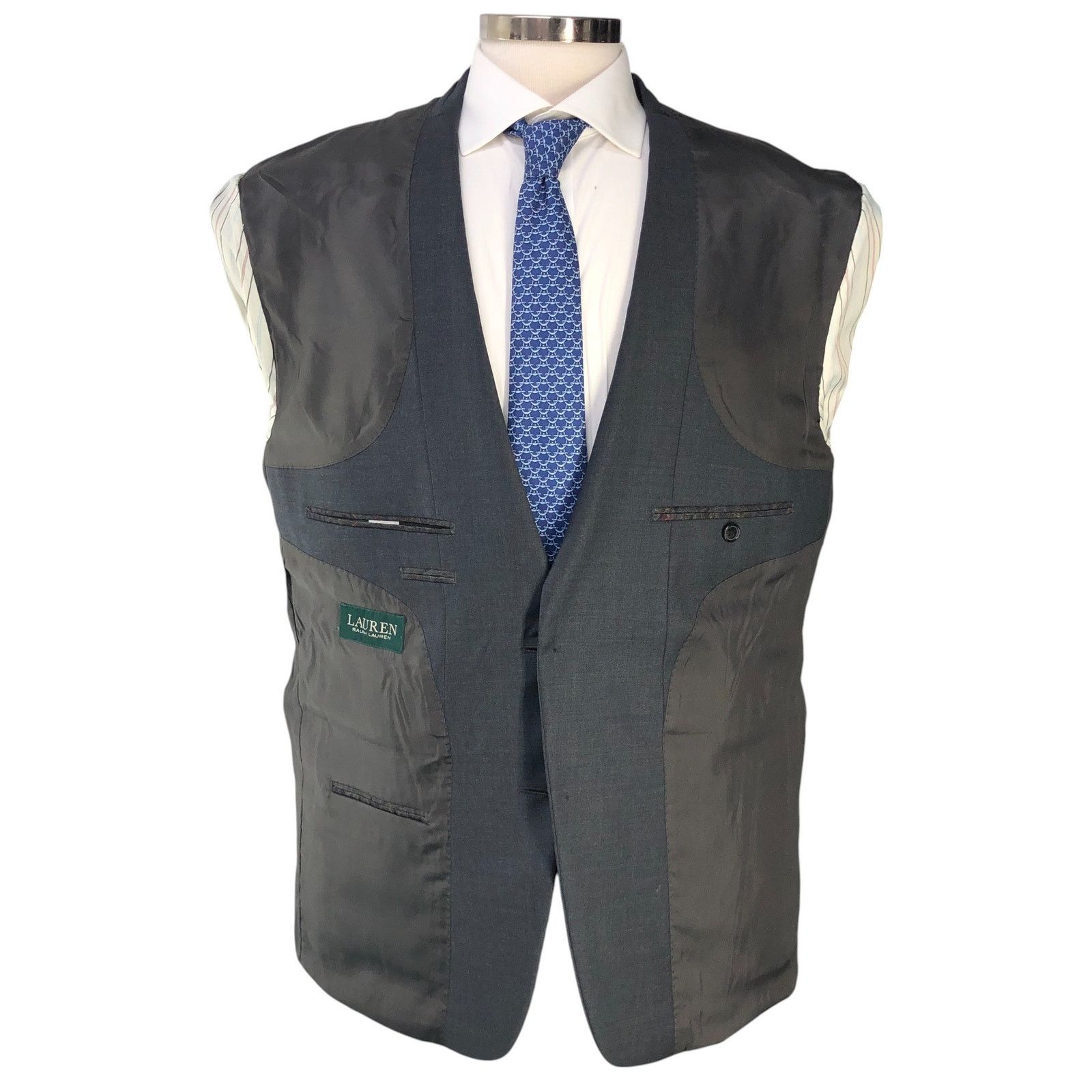 Lauren Ralph Lauren Ralph Lauren LRL Size 44R Sport Coat Charcoal Gray Stretch Size 44R - 14 Thumbnail