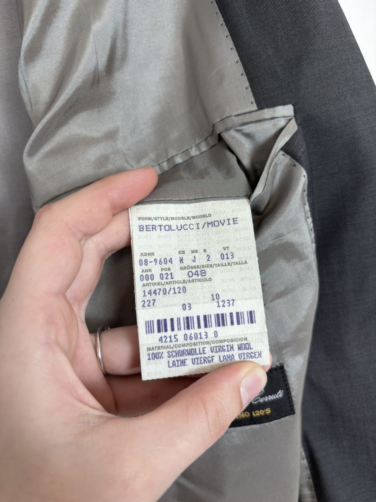 Hugo Boss Hugo Boss Bertolucci/Movie Men’s 2-Piece Gray Wool Suit Size 40R - 16 Thumbnail