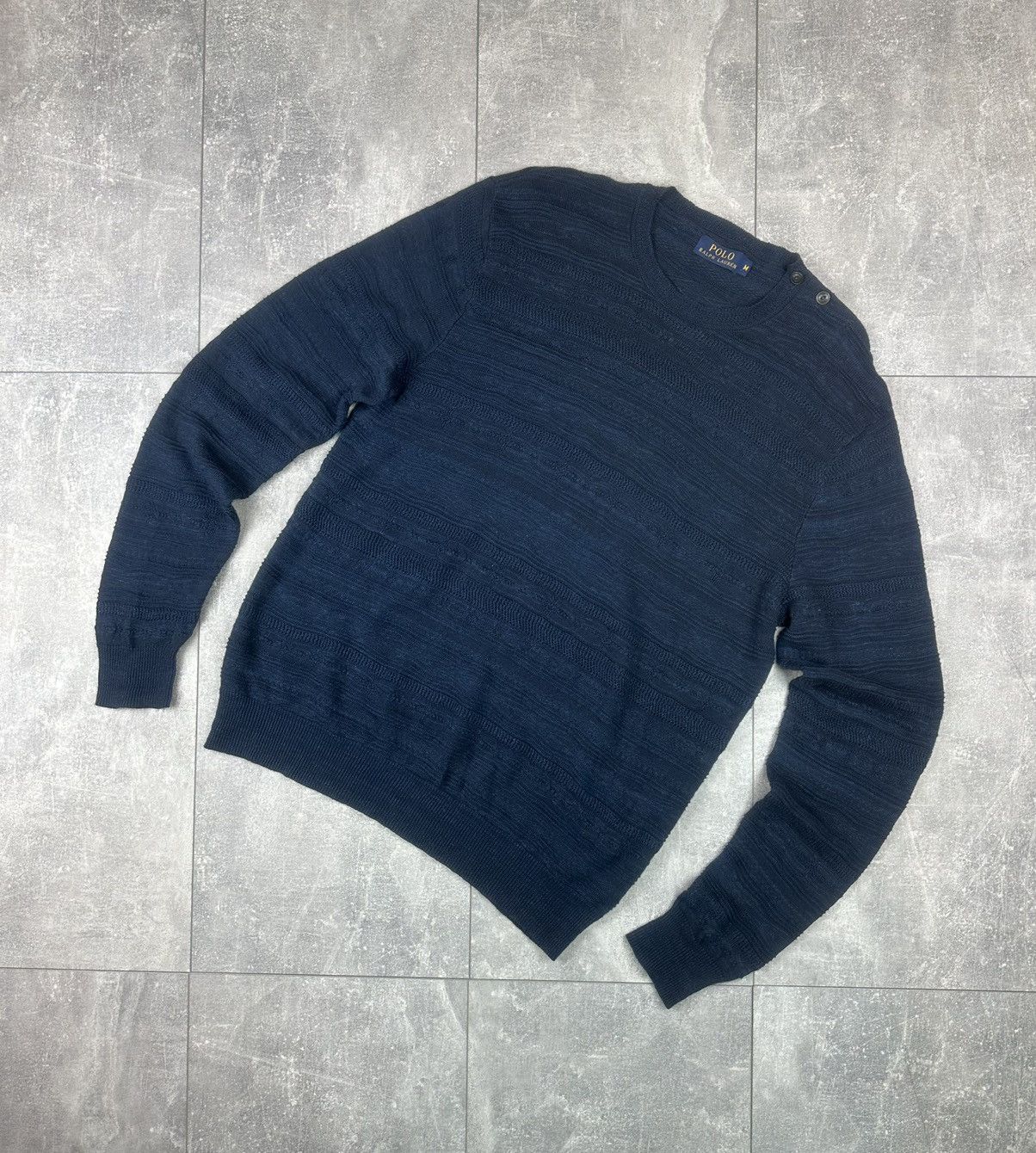 Polo Ralph Lauren Polo Ralph Lauren Sweater Textured Knitting Line/Cotton Size US M / EU 48-50 / 2 - 2 Thumbnail