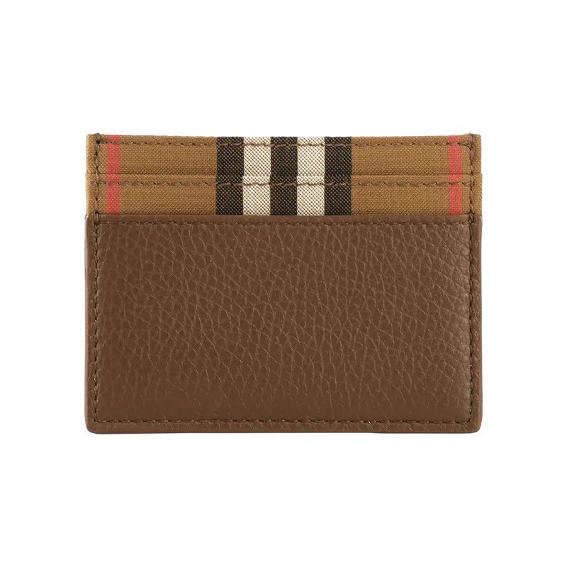 Burberry o1w1db10226 Size: OS / Leather Check Canvas Card Holder Size ONE SIZE - 1 Thumbnail