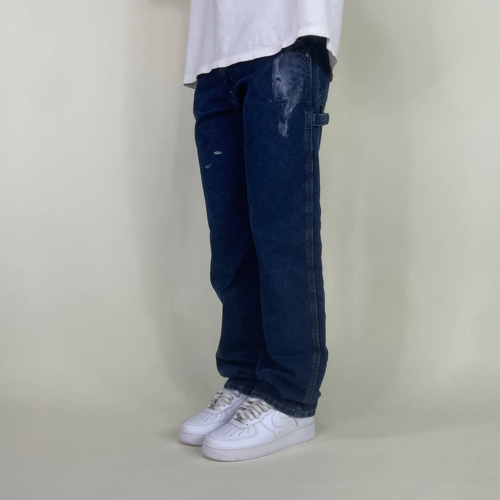 Vintage Vintage Workwear Painters Dungaree Carpenter Denim Pants Size US 29 - 3 Thumbnail