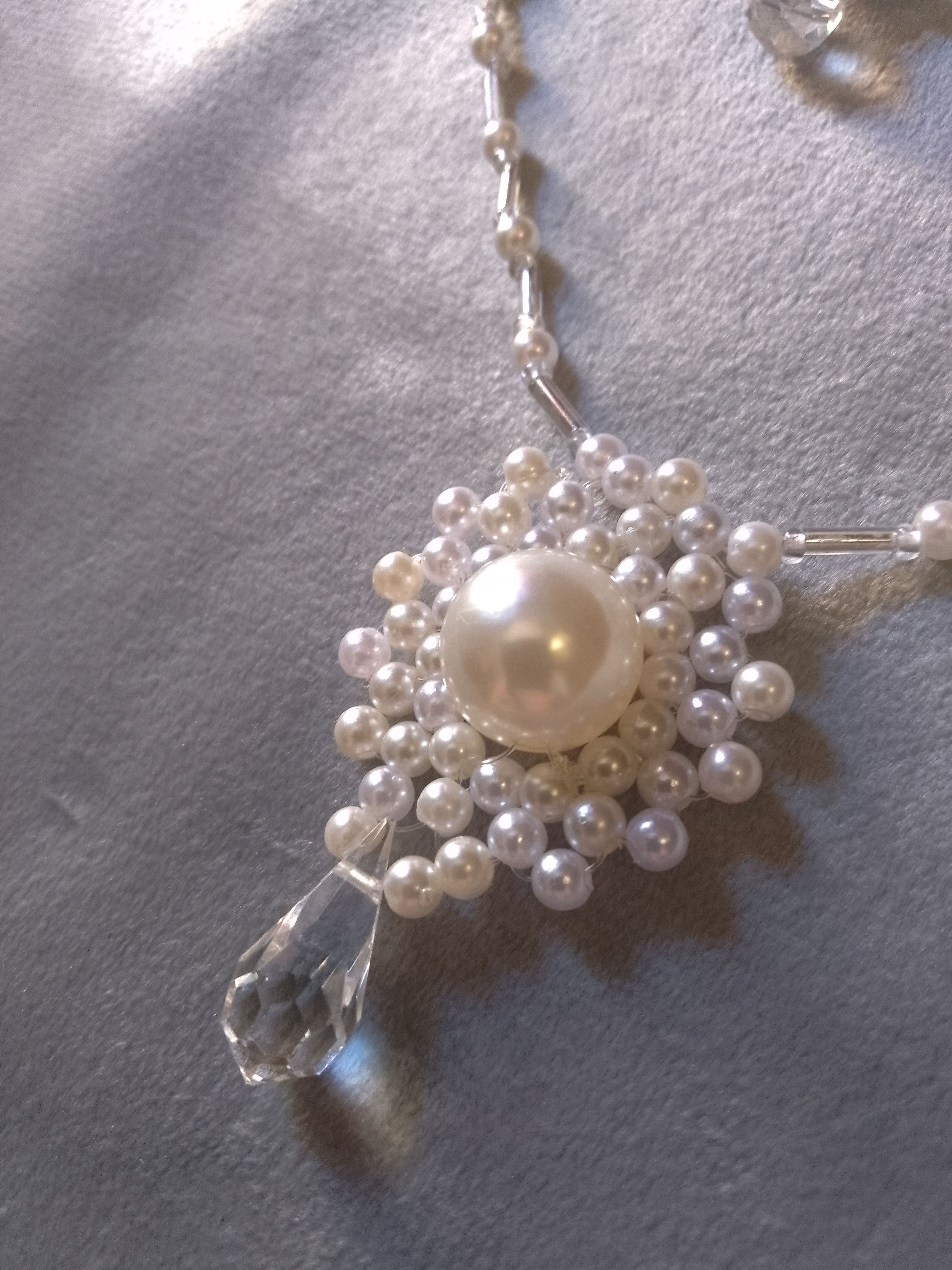 Handmade Jewelery Set Pendant teardrop pendant Swarovski crystal Size ONE SIZE - 10 Thumbnail