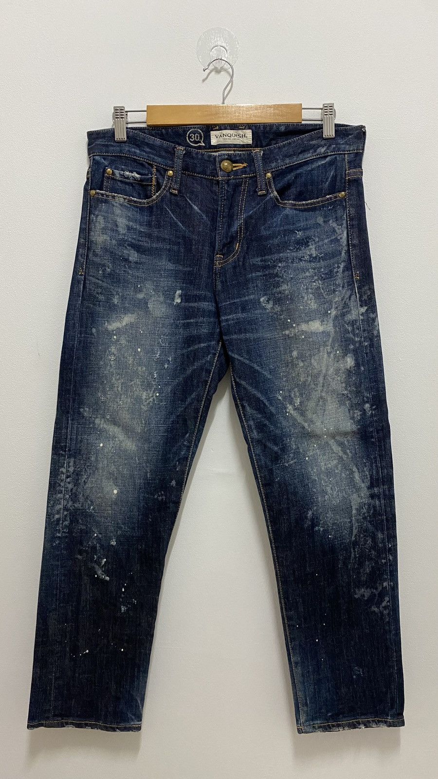 Vanquish Vanquish Distressed Denim Splatter Jeans Pants Size US 32 / EU 48 - 1 Thumbnail