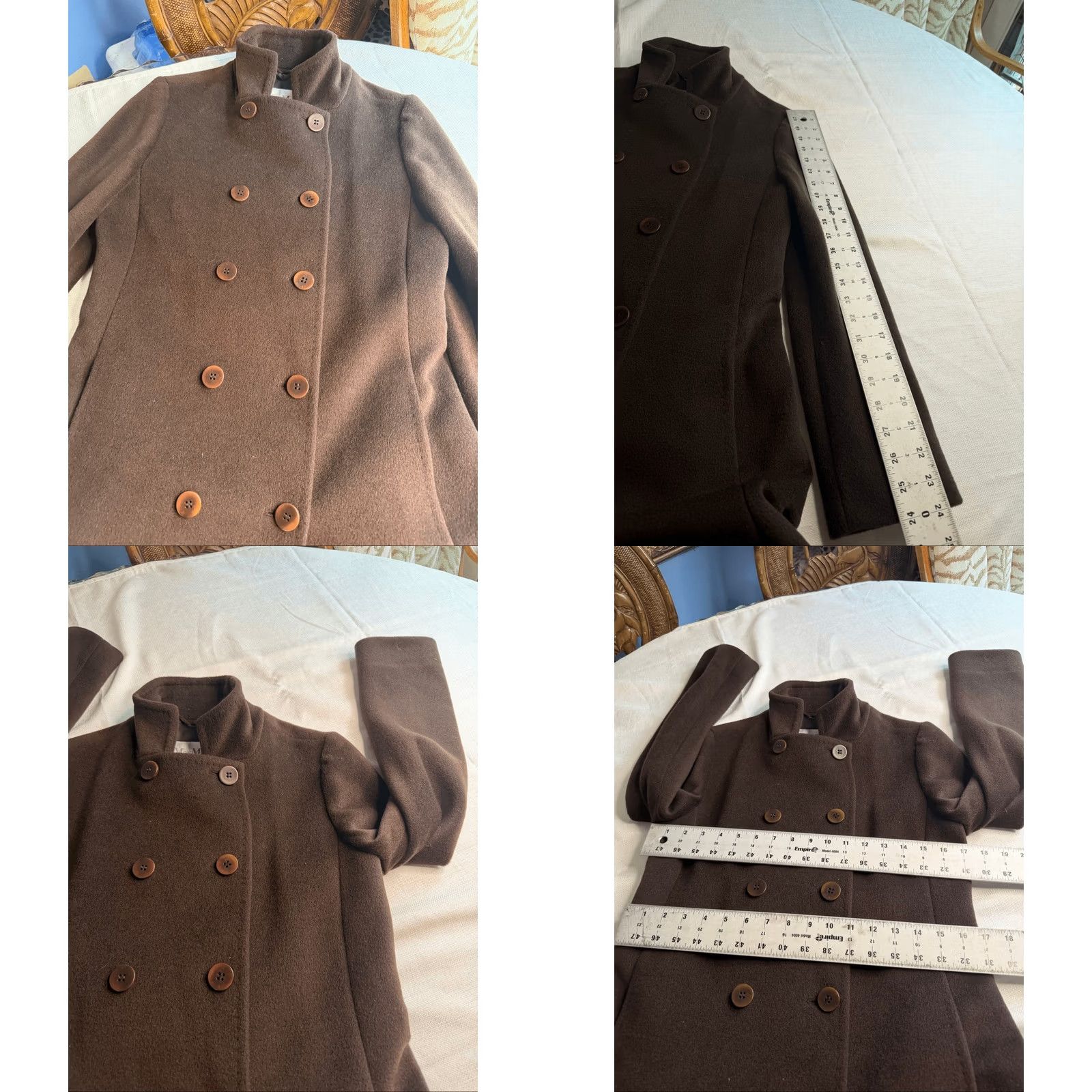Max Mara Max Mara Coat Women’s Size 6 Brown Wool Cashmere Double Breasted Pea Coat Size M / US 6-8 / IT 42-44 - 7 Thumbnail