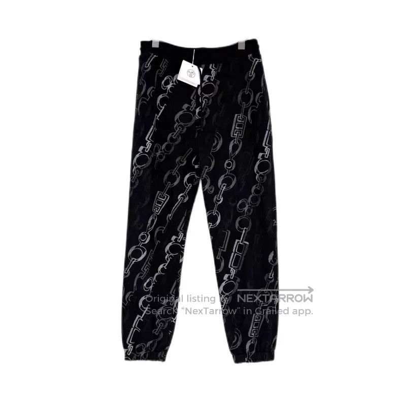 Hermes Hermes Light Black Full Rope Pattern Drawstring Pants Size 37" - 1 Thumbnail