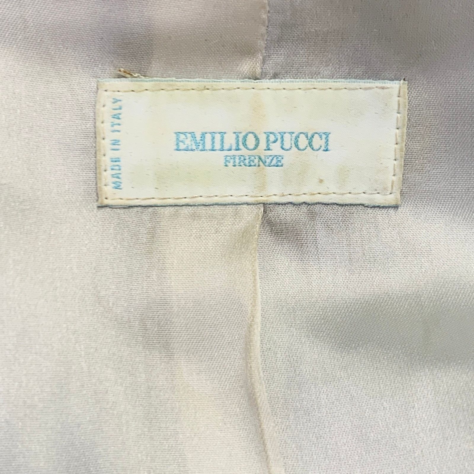 Emilio Pucci Leather Peter Pan Collar Single Button Jacket Blazer Size L / US 10 / IT 46 - 9 Thumbnail
