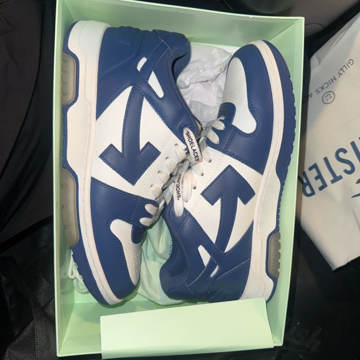 Off-White Off-White Out of Office Dark Blue White Size US 10 / EU 43 - 2 Thumbnail
