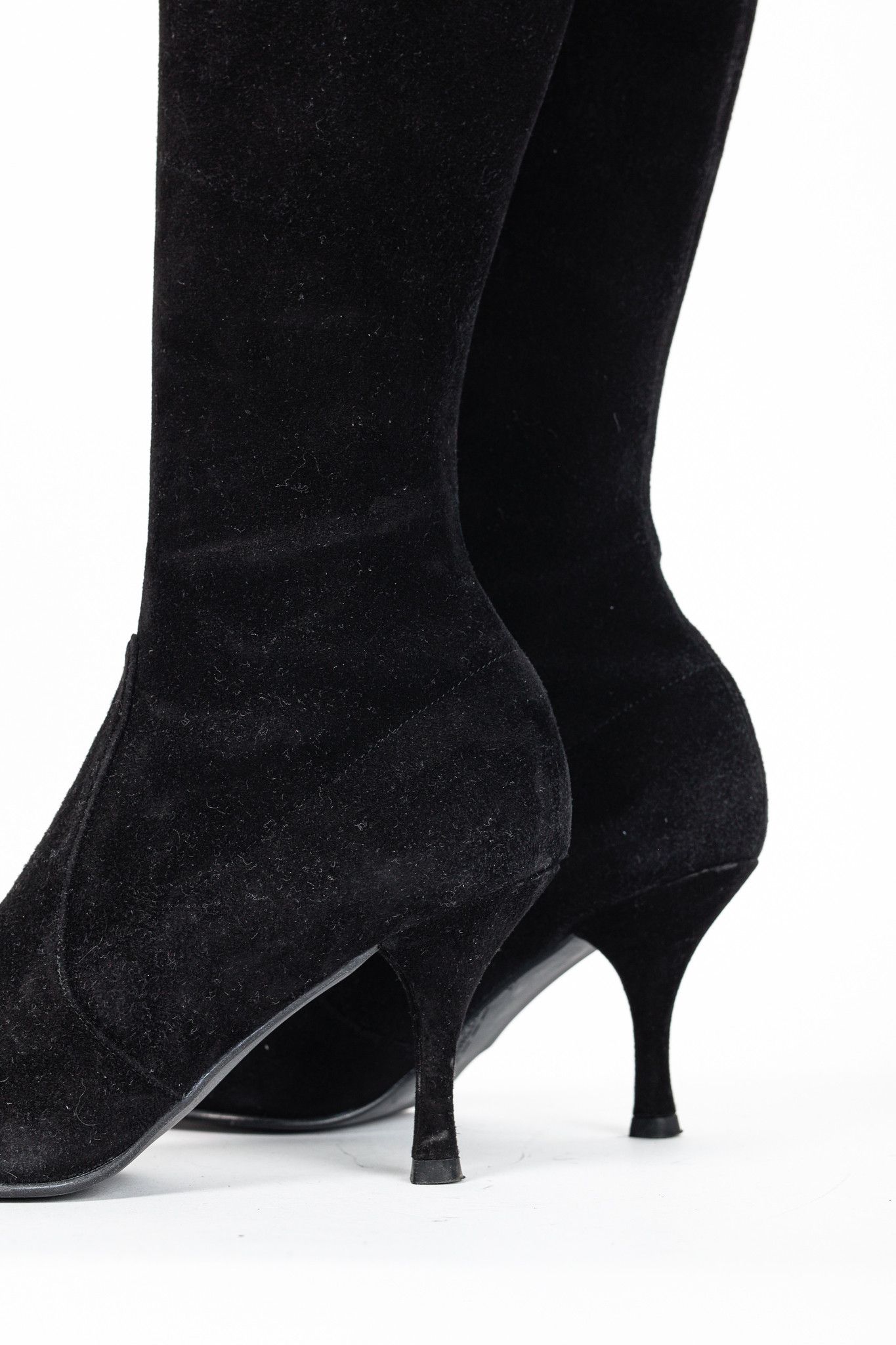 Stuart Weitzman Stuart Weitzman Giving Suede Pointed-Toe Knee-High Boots Size US 8 / IT 38 - 7 Thumbnail