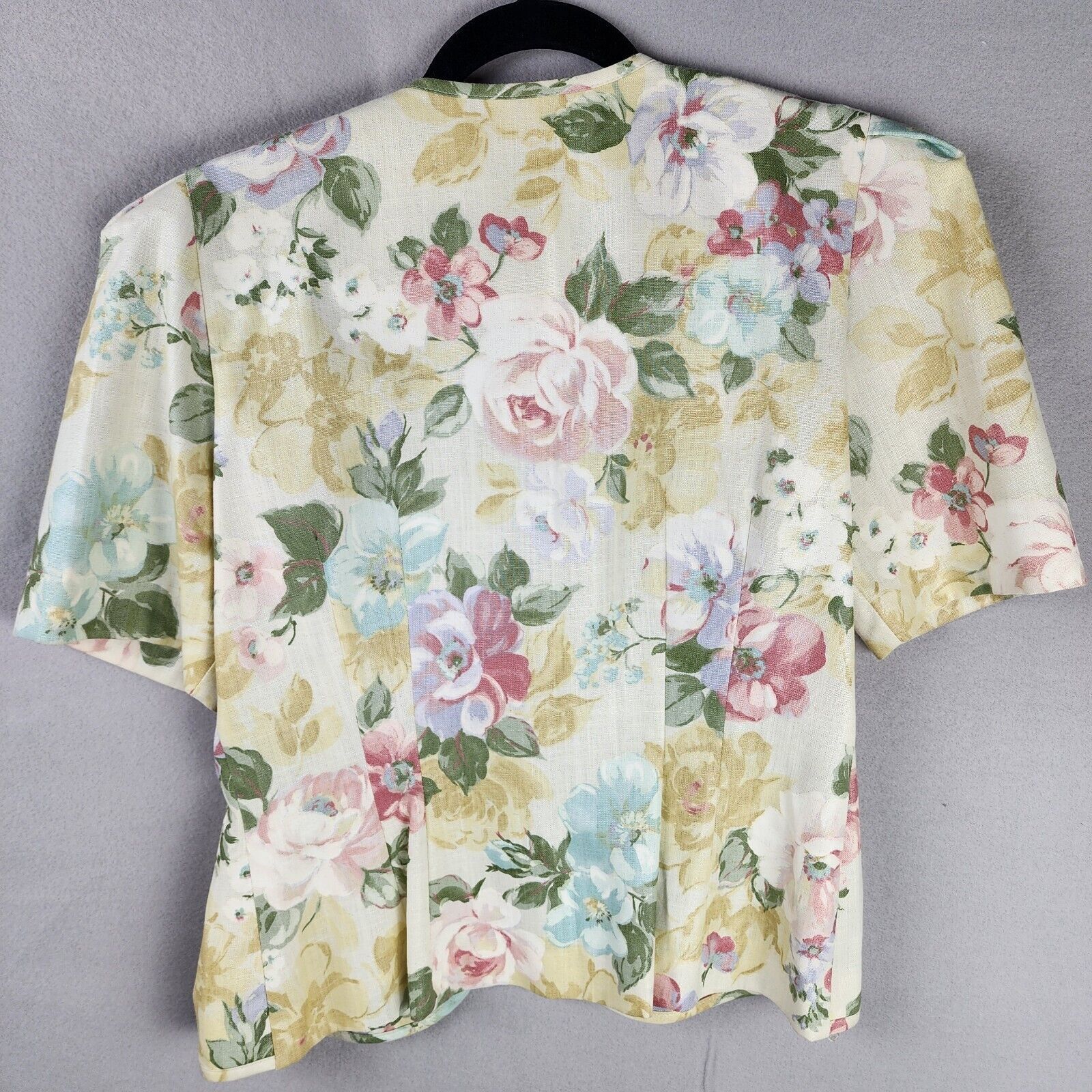 Vintage Leslie Fay Floral Print Short Sleeve Jacket Size P10 Size L / US 10 / IT 46 - 2 Thumbnail