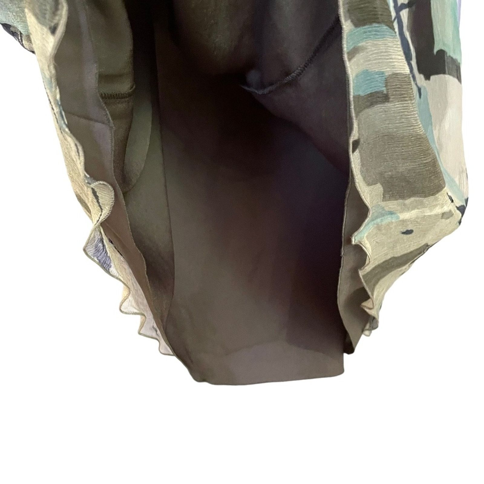 Giorgio Armani Giorgio Armani Collezioni Silk Chiffon Abstract Print Dress Size XL / US 12-14 / IT 48-50 - 8 Thumbnail