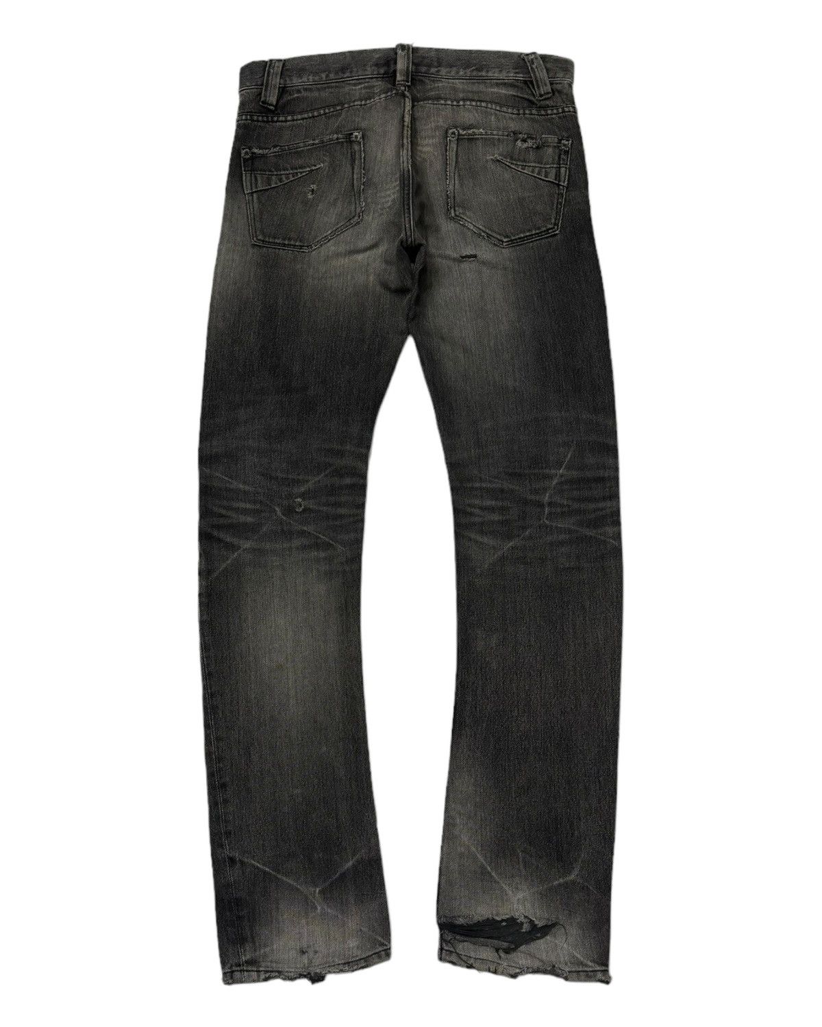 Japanese Brand VINTAGE HNBM DISTRESS PUNK NUMBER NINE IFSIXWASNINE DESIGN Size US 34 / EU 50 - 3 Thumbnail