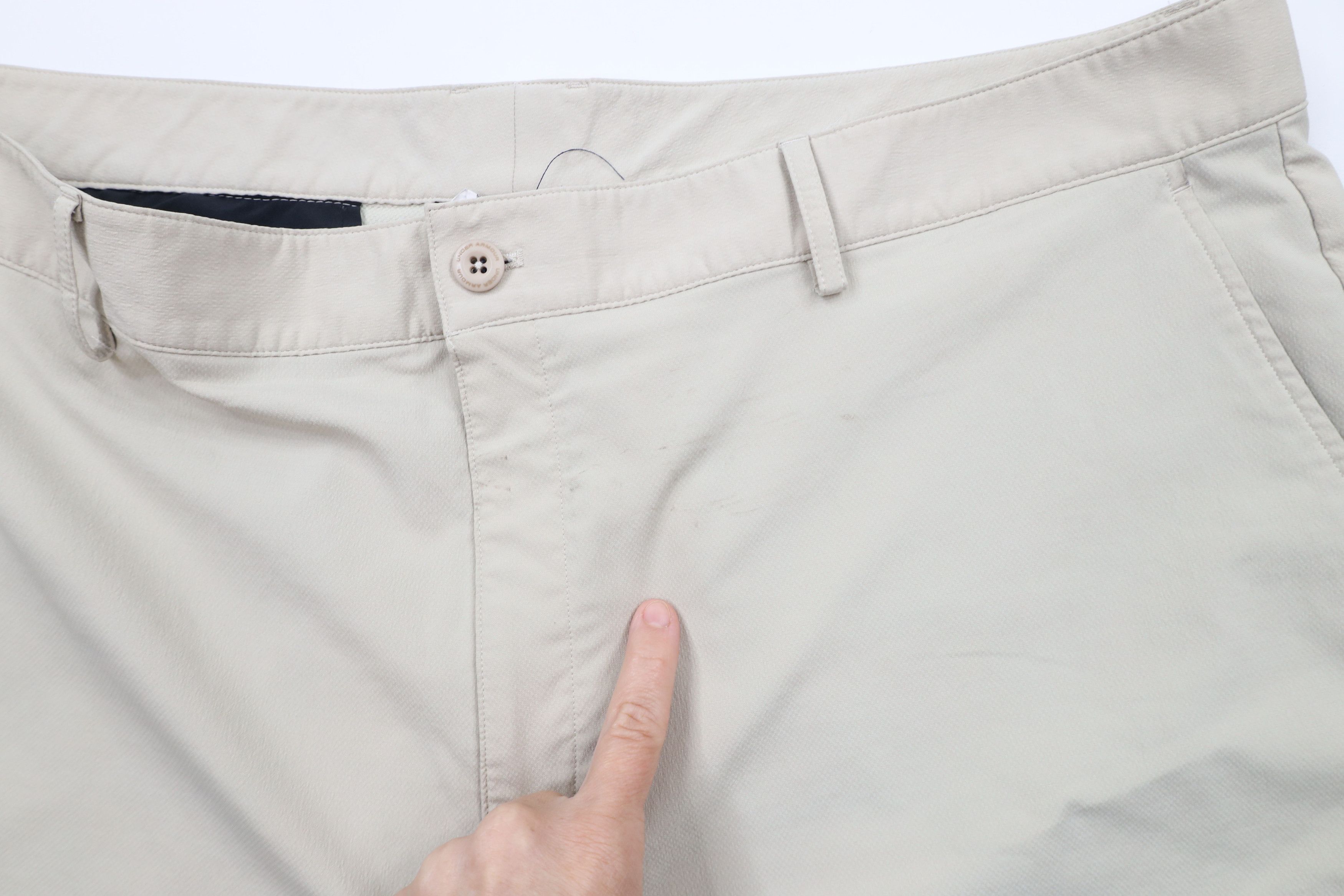 Under Armour × Vintage Under Armour Flat Front Knit Wide Leg Golf Pants Beige Size US 44 / EU 60 - 6 Thumbnail