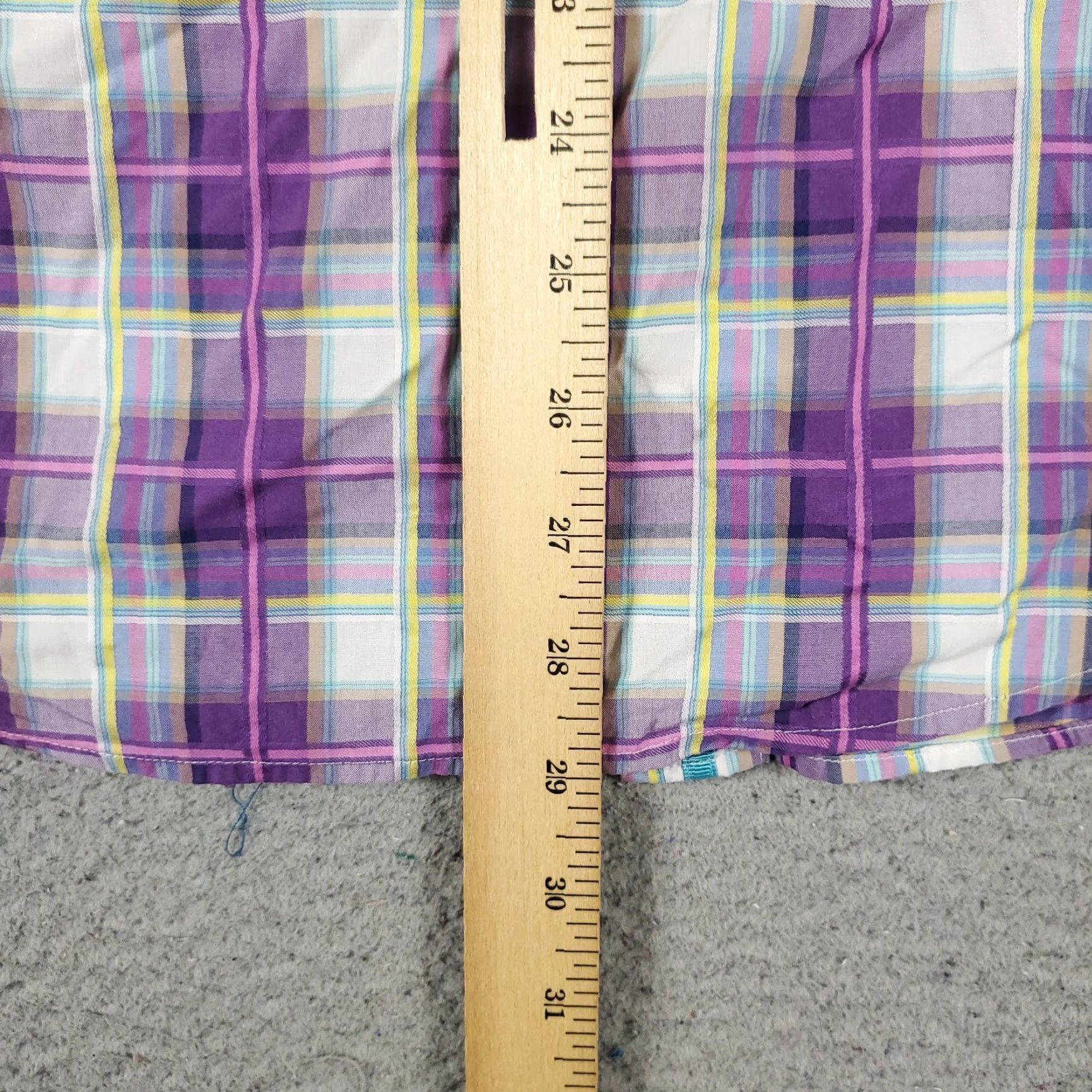 BUGATCHI Bugatchi Uomo Shirt Mens Medium Purple Plaid Button-Up Long Sleeve Regular Fit Size US M / EU 48-50 / 2 - 4 Thumbnail