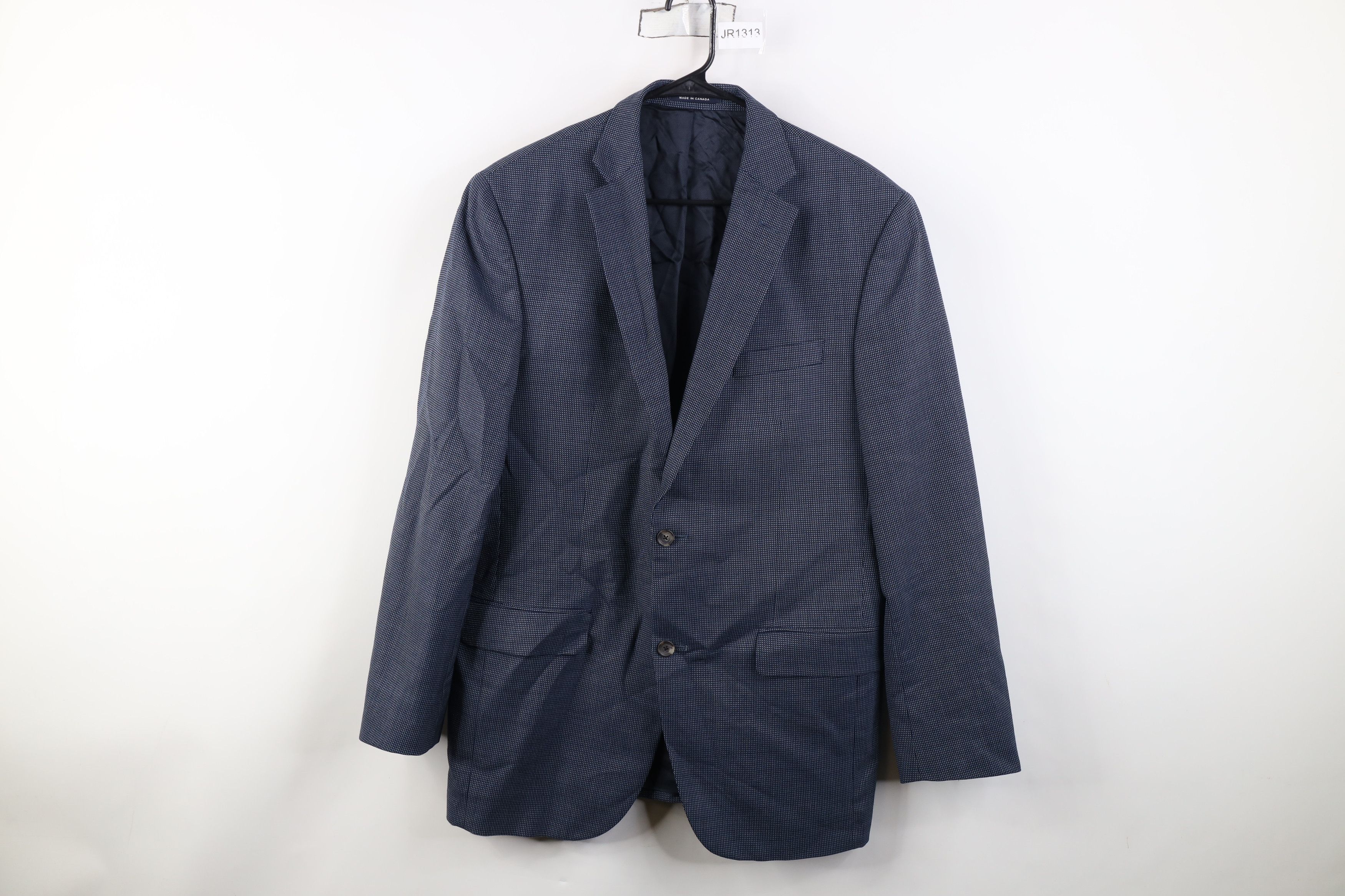 Daniel Cremieux Ing Loro Piana Wool Button Suit Coat Blazer Jacket Blue Size US XL / EU 56 / 4 - 1 Thumbnail