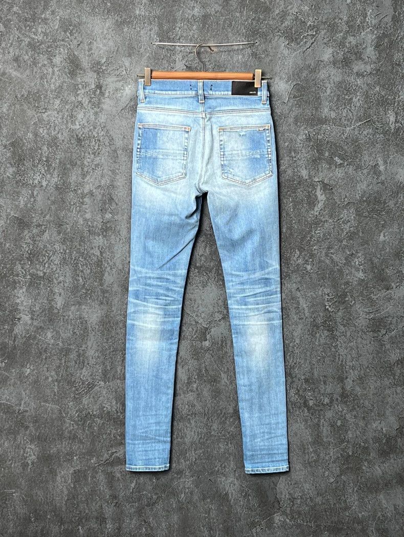 Amiri Amiri Leather label logo distressed jeans Size US 29 - 2 Thumbnail